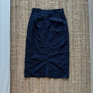 Rebecca Taylor Knee Length Navy Pencil Skirt